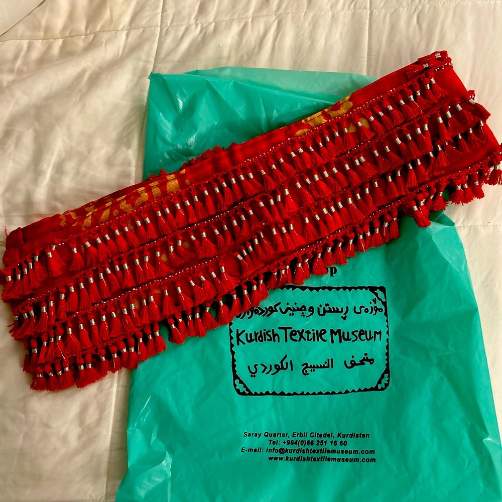 Beautiful handmade belt ~ orange ~ Kurdistan